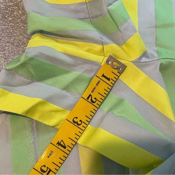 Gap Womens Size 16 Short Shorts Green Yellow Blue Striped new NWT - Picture 9 of 10